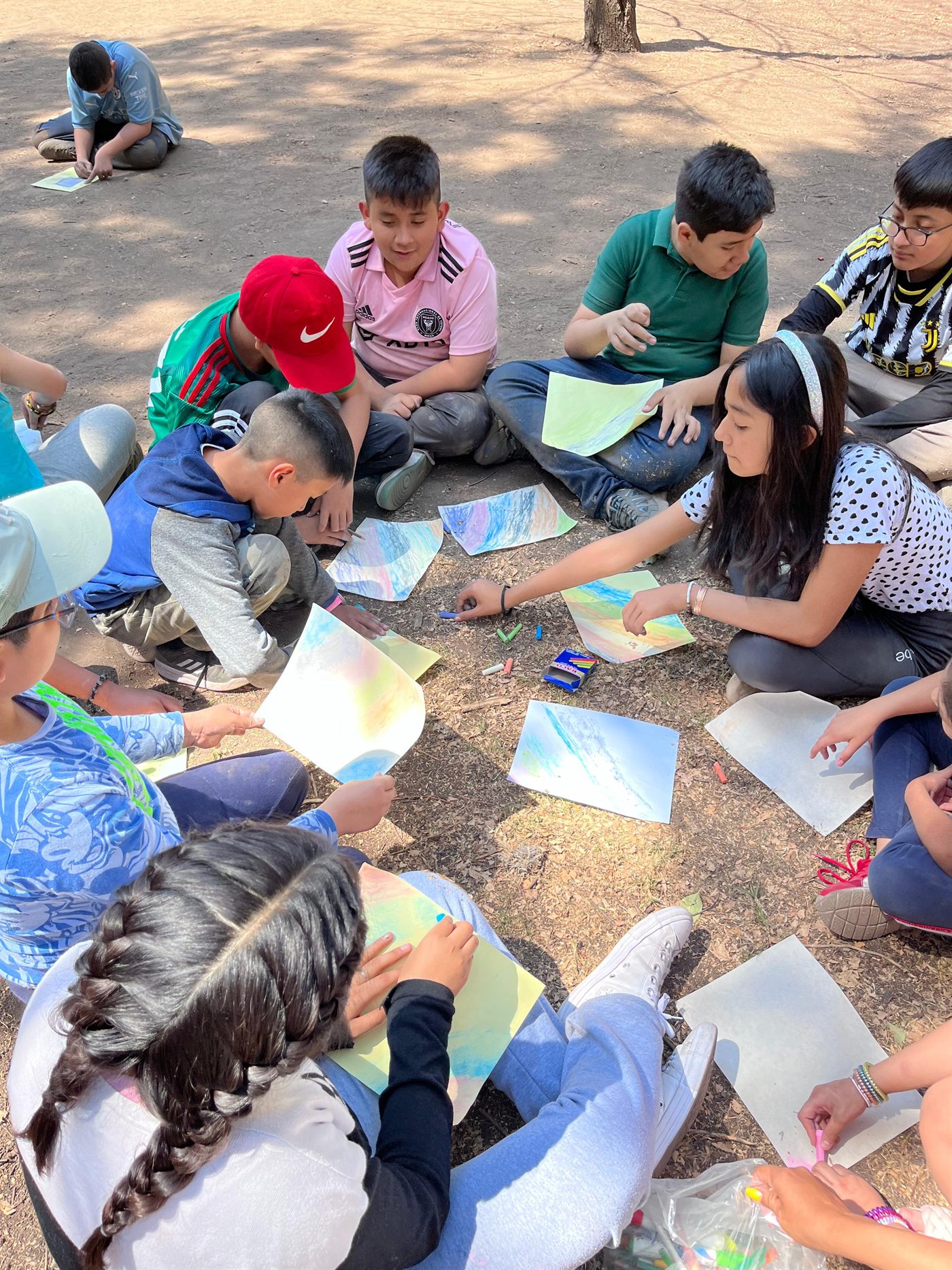 Actividad artística al aire libre